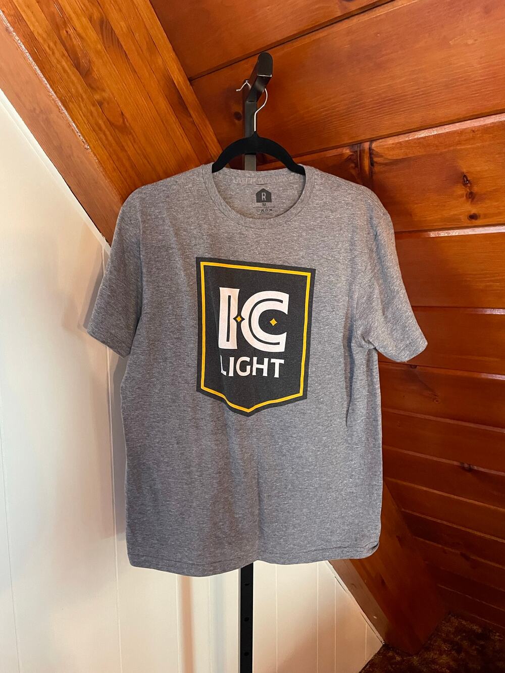 Rally House Pittsburgh IC Light Beer Grey Short Sleeve T-shirt sz M